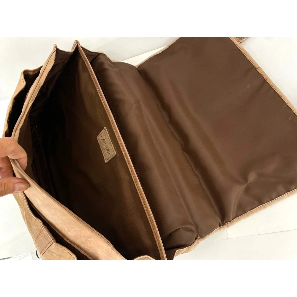 Vintage Jourdan Geneva Leather Briefcase Attache Case Computer Bag Large Fine